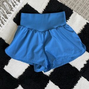 JoyLab Blue Athletic Shorts with High Ribbed Waistband